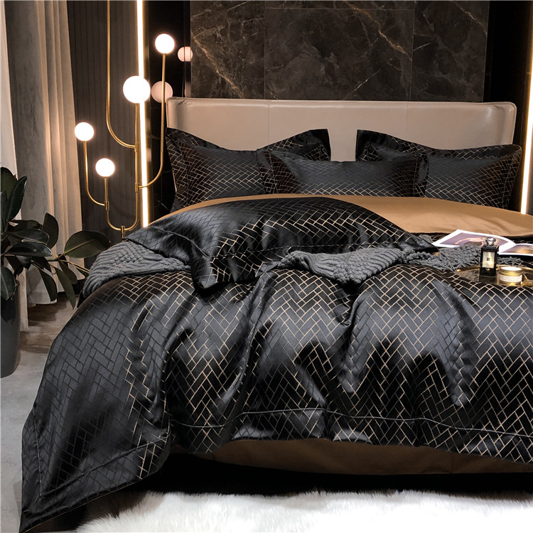 Amira Egyptian Cotton Jacquard 1000TC Duvet Cover Set King Queen Luxury Bedding