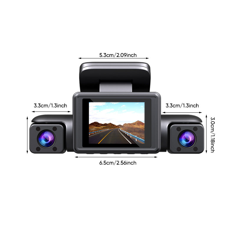 4 Channel Car Dash Cam | Full View Front Rear Side Camera System 1080P