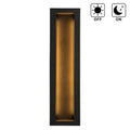 Modern Outdoor LED Wall Light with Dusk to Dawn Sensor Matte Black 20 Inch Wall Sconce