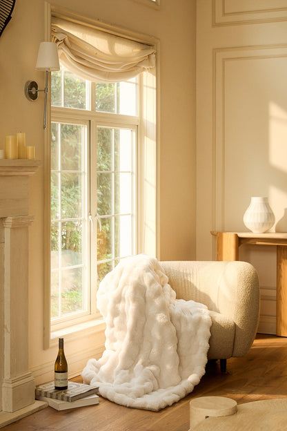 Heated Faux Fur Blanket – 6 Heat Levels, Auto Shut-Off, Machine Washable