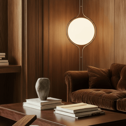 Cream Orb Floor-to-Ceiling Lamp – Soft Ambient LED Standing Light (Modern Decorative Lighting)