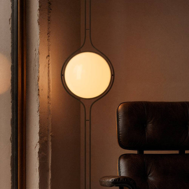 Cream Orb Floor-to-Ceiling Lamp – Soft Ambient LED Standing Light (Modern Decorative Lighting)