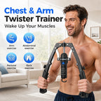 Adjustable 3-in-1 Chest & Arm Trainer with Ab Roller Wheel