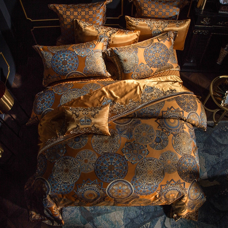 Nailah Egyptian Cotton Satin Duvet Cover Set