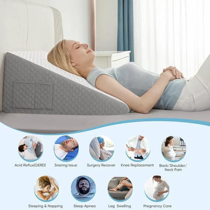 BowLift | Wedge Pillow for Sleep Apnea | Elevates Head, Reduces Snoring & Acid Reflux for Restful Sleep