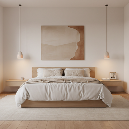 Travertine Stone Pendant Light – Modern Minimal Hanging Ceiling Lamp for Kitchen Island & Dining Room
