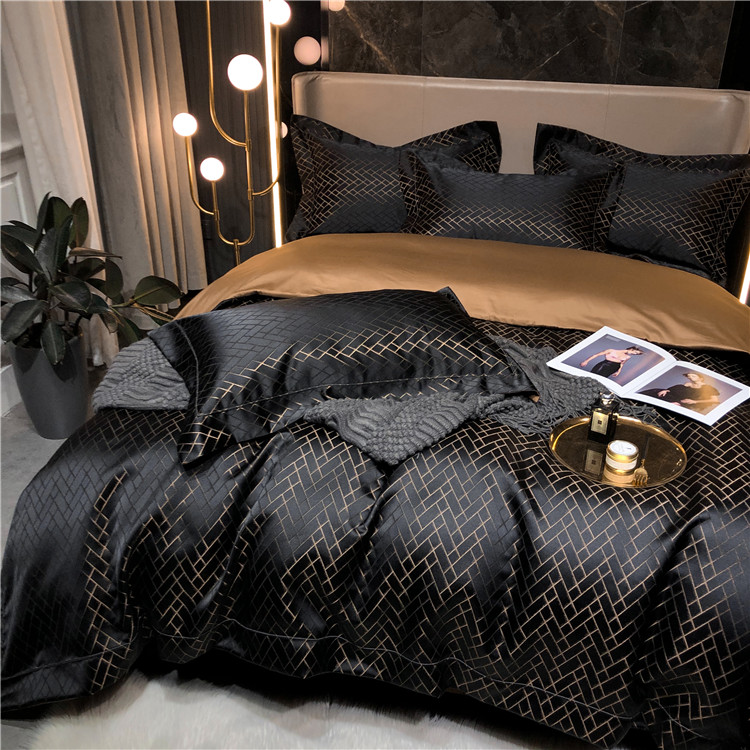 Amira Egyptian Cotton Jacquard 1000TC Duvet Cover Set King Queen Luxury Bedding