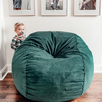Convertible Plush Bean Bag Chair with Hidden Pull-Out Bed