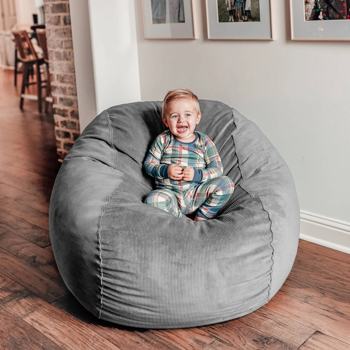 Convertible Plush Bean Bag Chair with Hidden Pull-Out Bed