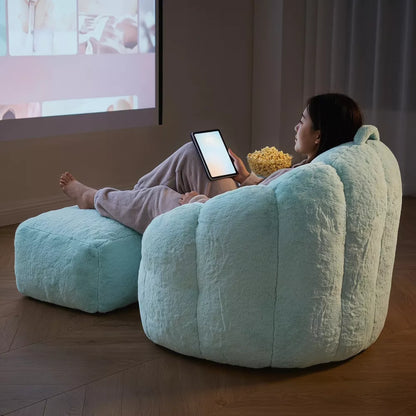Foam Bean Bag Chair with Footrest