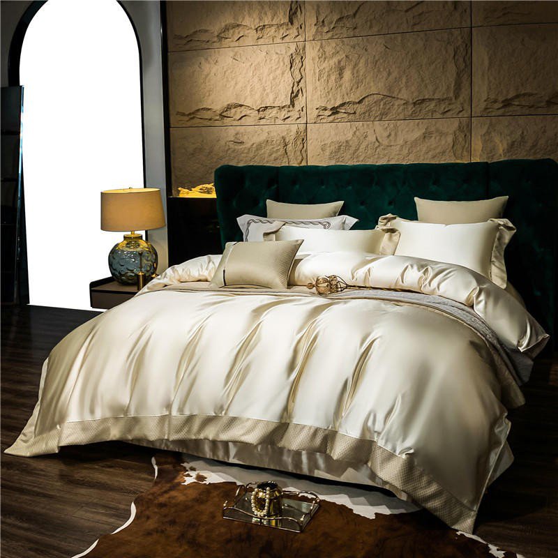Silken Satin Duvet Cover Set – Smooth Minimal Bedding