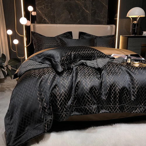 Amira Egyptian Cotton Jacquard 1000TC Duvet Cover Set King Queen Luxury Bedding