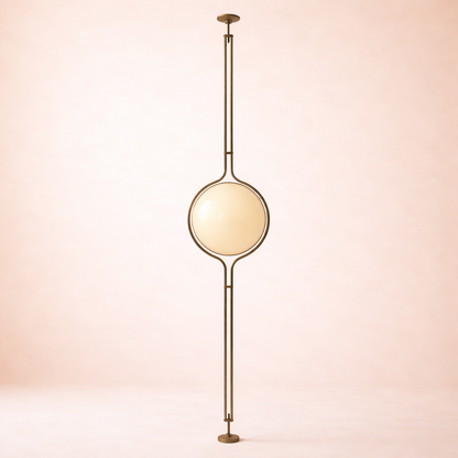 Cream Orb Floor-to-Ceiling Lamp – Soft Ambient LED Standing Light (Modern Decorative Lighting)