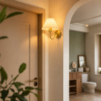 Pleated Shade Wireless Wall Sconce Set of 2 – Rechargeable, Remote Control & Dimmable