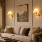 Pleated Shade Wireless Wall Sconce Set of 2 – Rechargeable, Remote Control & Dimmable