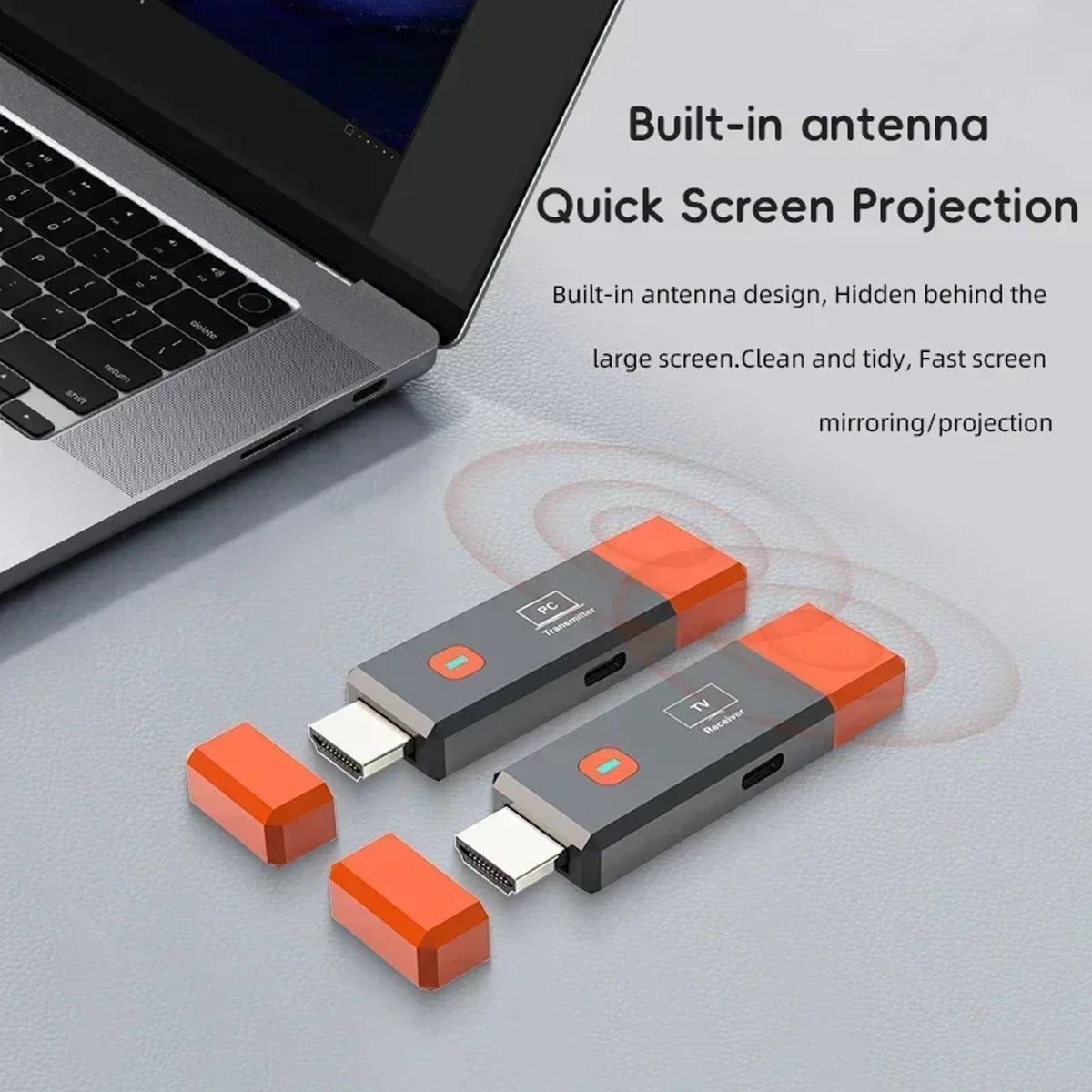 Wireless HDMI transmitter and receiver for TV, projector and monitor