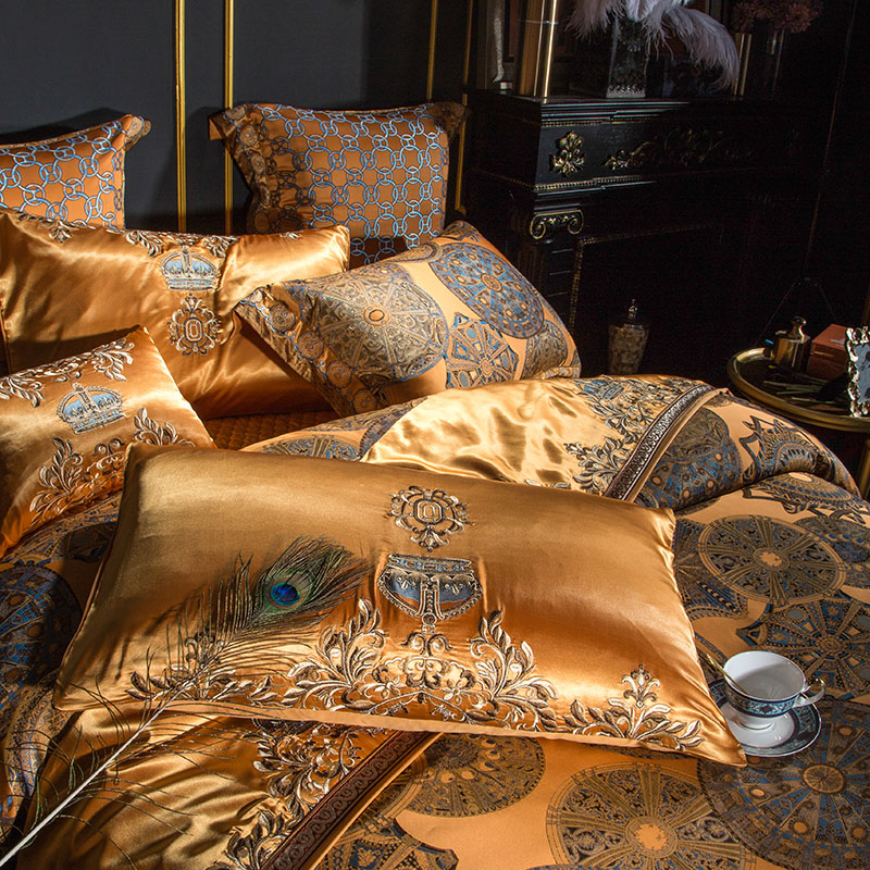 Nailah Egyptian Cotton Satin Duvet Cover Set