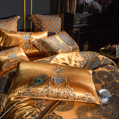 Nailah Egyptian Cotton Satin Duvet Cover Set