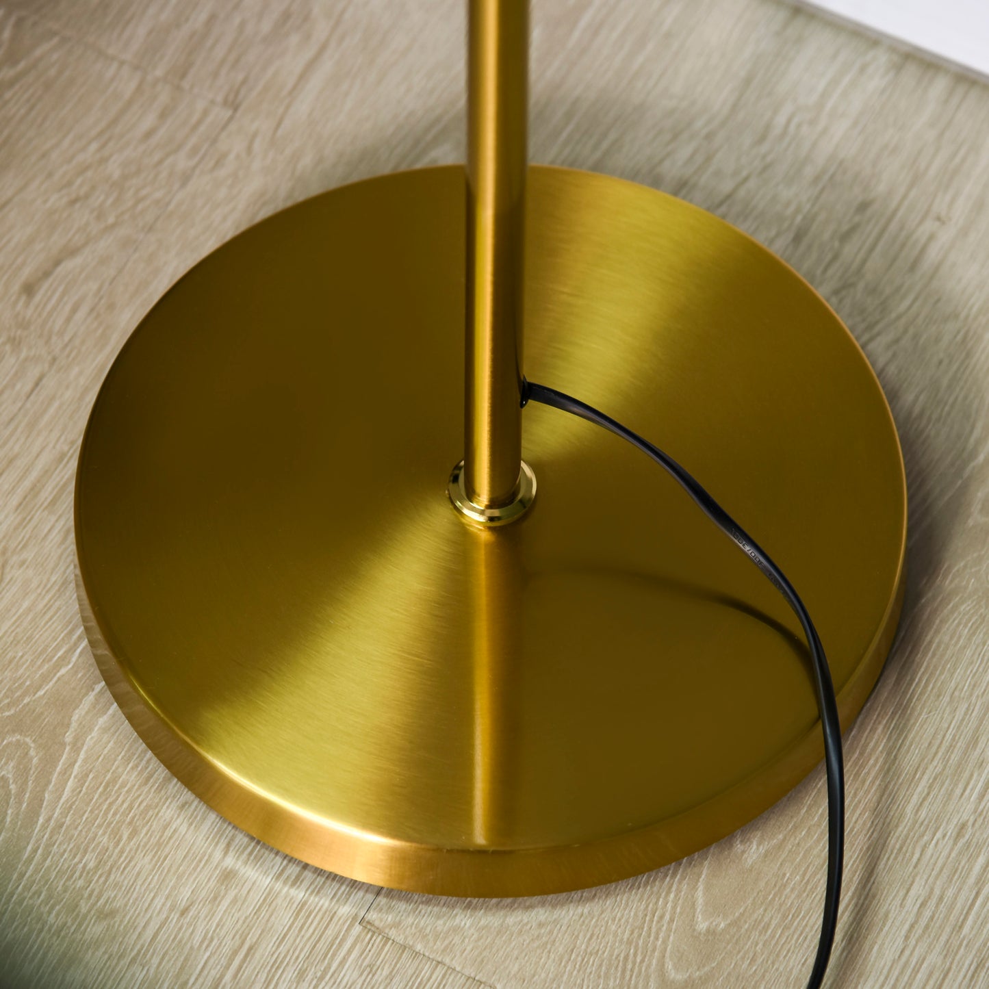 Gold Tree Floor Lamp — 3 Light Globe Shades — 66.5 Inch