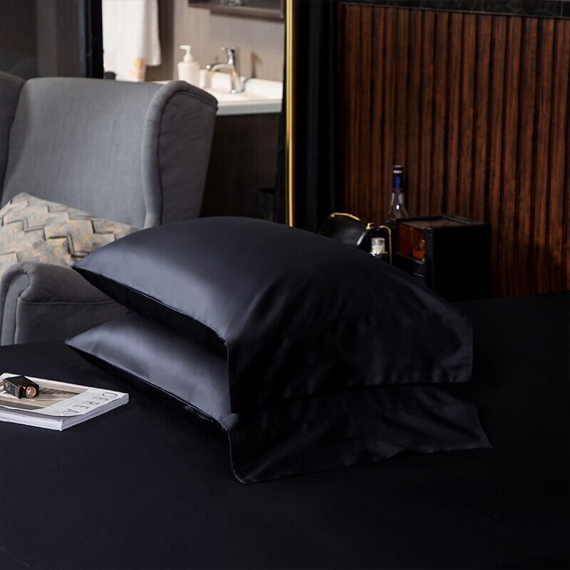 Black Egyptian Cotton Duvet Cover Set – 600TC Hotel Style 