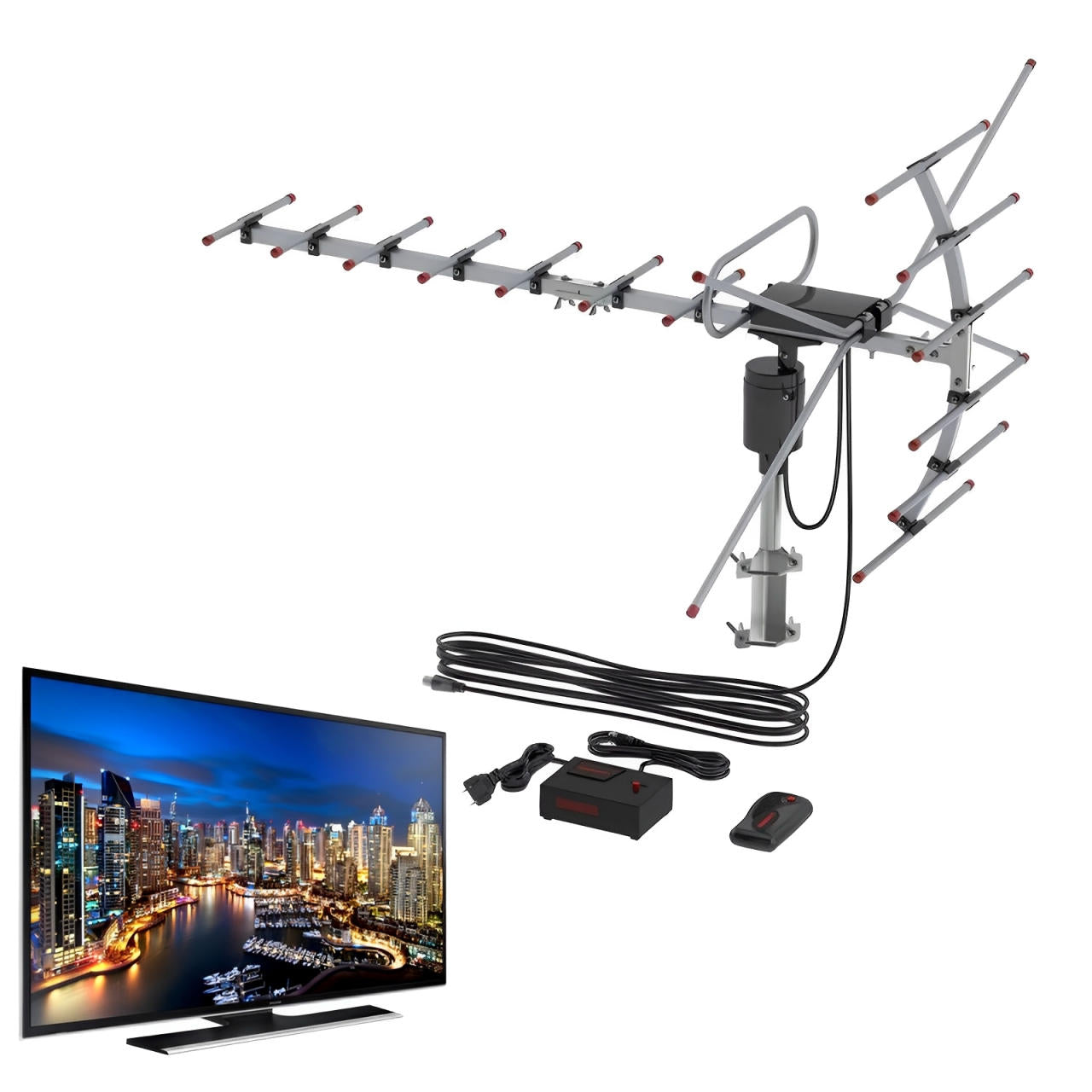 900 Mile Outdoor HDTV Antenna – Digital HD TV Antenna for Free Local Channels