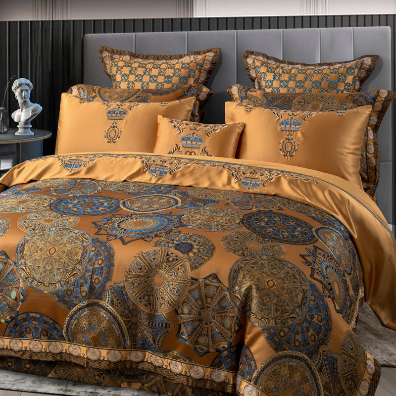 Nailah Egyptian Cotton Satin Duvet Cover Set