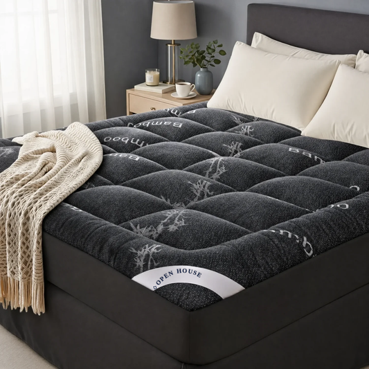 Open House® Bamboo Cooling Mattress Topper with 4'' Dual Memory Foam