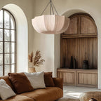 Parasol scalloped fabric pendant light – view 9