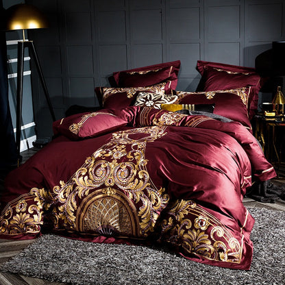 Egyptian Cotton 1000TC Duvet Cover Set – Linen Whisper Luxury Embroidered Bedding