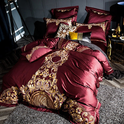Egyptian Cotton 1000TC Duvet Cover Set – Linen Whisper Luxury Embroidered Bedding