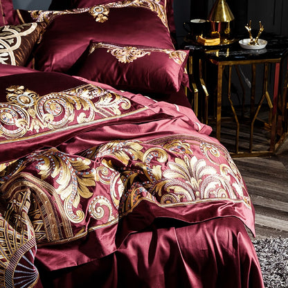 Egyptian Cotton 1000TC Duvet Cover Set – Linen Whisper Luxury Embroidered Bedding
