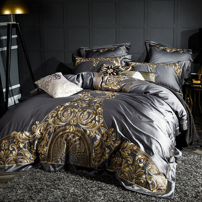 Egyptian Cotton 1000TC Duvet Cover Set – Linen Whisper Luxury Embroidered Bedding