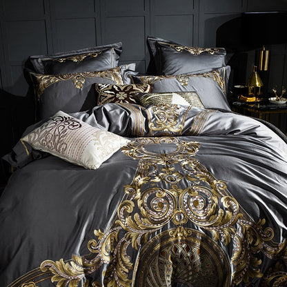 Egyptian Cotton 1000TC Duvet Cover Set – Linen Whisper Luxury Embroidered Bedding