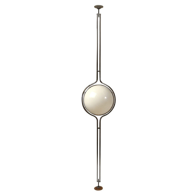 Cream Orb Floor-to-Ceiling Lamp – Soft Ambient LED Standing Light (Modern Decorative Lighting)