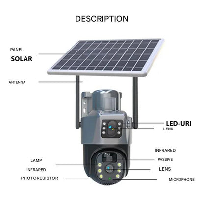 Wireless 4K Security Camera with Solar Panel – DualGuard 4K-4G-Nora Luxe